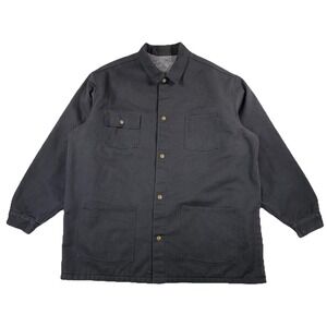 Ben Davis Blanket Lined Work Chore Jacket Black Snap Button Men's (No Size Tag)